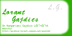 lorant gajdics business card